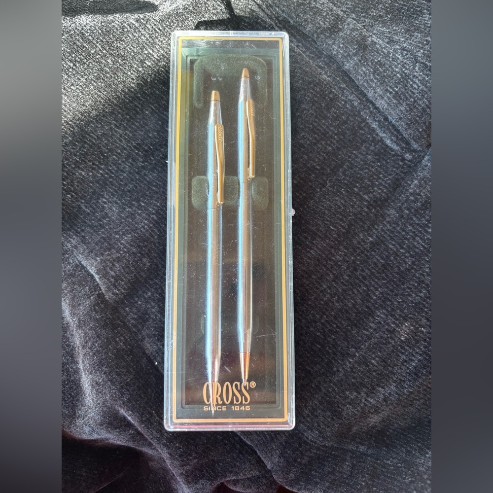 Vintage Classic Century Medallist Cross Pen Set Ballpoint & Pencil ~ USA Made